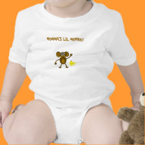 Momma's Lil Monkey Onesie t-shirts by Derora Momma's Lil Monkey Onesie t-shirts