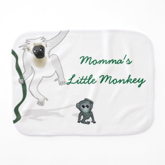 Mommas little monkey Burp Cloths