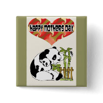 Mommie with Baby Panda buttons by Suzettas Mommie with Baby Panda buttons