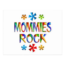 MOMMIES ROCK POSTCARD