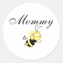 Mommy 2 be round stickers