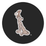 mommy and baby cheetah round sticker