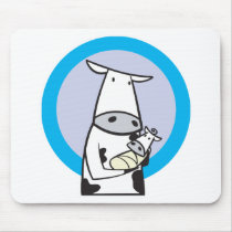 mommy and baby cow mousepads