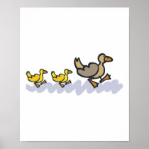 mommy and baby ducks print