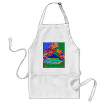 Mommy and baby Parrot - Birds of paradise aprons