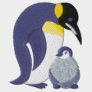 Mommy and Baby Penguin embroidered shirts