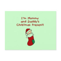 Mommy and Daddy's Christmas Present Post Card