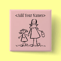 Mommy and Me Button (Customize Names) buttons