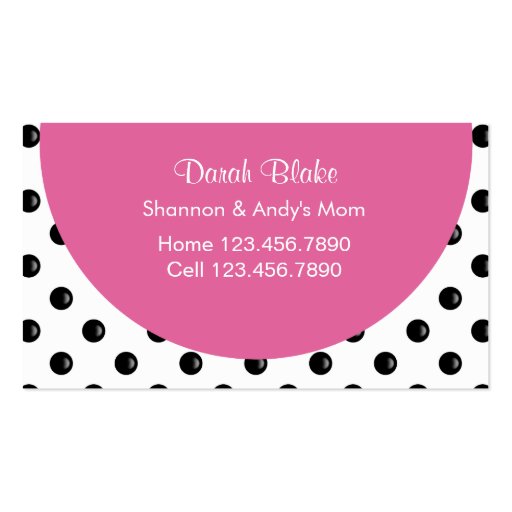 Mommy Business Cards (front side)