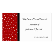 Mommy Calling Card Business Card Template