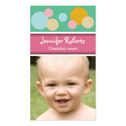 Mommy Card Colorful Dots Business Cards