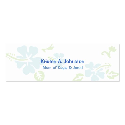 Mommy card, personal calling card business card template (front side)