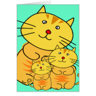 Mommy Cat Blank Card