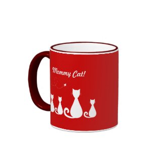 Mommy Cat With Kittens mug