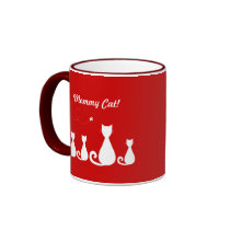 Mommy Cat With Kittens mugs