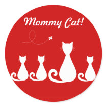 Mommy Cat With Kittens stickers