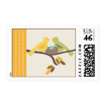Mommy & Daddy Birds Blue Egg Fall Baby Shower Postage