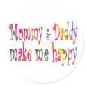 Mommy & Daddy stickers
