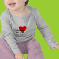 Mommy  Heart Onesie t-shirts