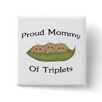 Mommy Of Triplets Pinback Button