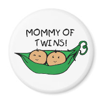 Mommy of Twin Pod Fridge Magnets
