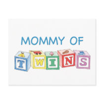 Mommy of Twins Blocks postcards