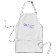Mommy To Be (Blue Script) Aprons