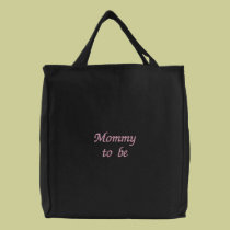 Mommy to be embroidered bags