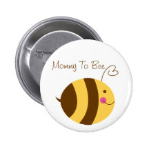 Mommy To Bee Baby Shower Button