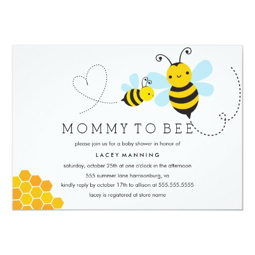 Mommy To Bee Baby Shower Invitation | Zazzle