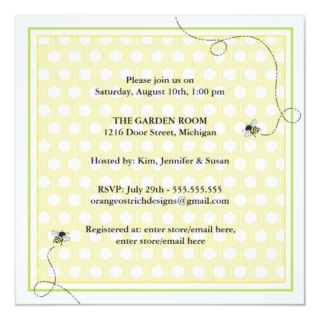 Mommy to Bee Baby Shower Invitation