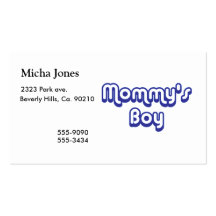 Mommy's Boy Business Cards