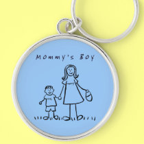 Mommy's Boy Drawing Keychain