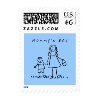 Mommy's Boy - Mother and Son Art Postage Stamps