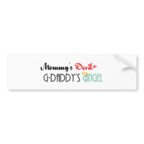 Mommy's Devil, G-Daddy's Angel Bumper Stickers