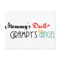 Mommy's Devil, Grampy's Angel Post Cards