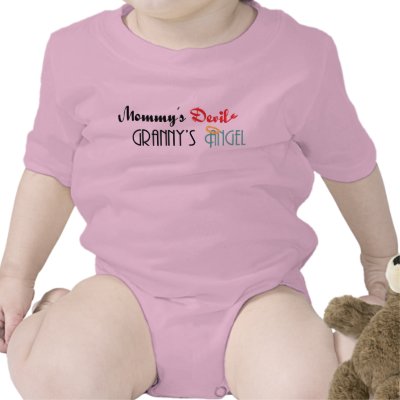 Mommy's Devil, Granny's Angel T-shirt by MyGrandparentsRock