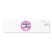 mommys girl. pink bumper sticker