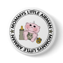 Mommys Little Airman (Boy) Button