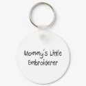 Mommys Little Embroiderer keychains