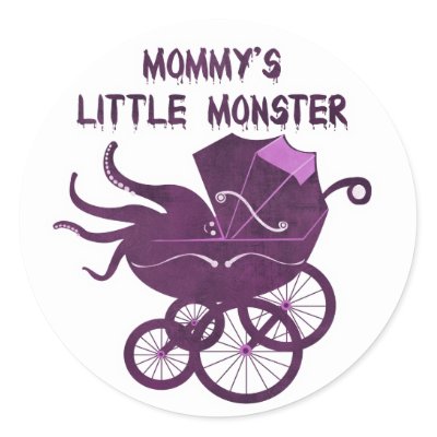 Mommy's Little Monster Sticker by jamierushad Mommy's Little Monster