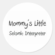 Mommys Little Seismic Interpreter Round Sticker