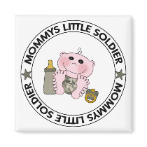 Mommys Little Soldier (Boy) magnets