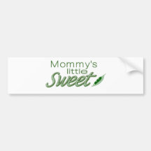 Mommy's little sweet pea bumper sticker