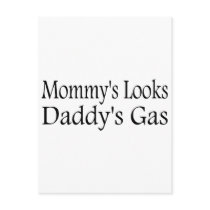 Mommy's Looks Daddy's Gas postcards