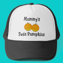 Mommy's Twin Pumpkins hats
