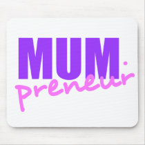 Mompreneur With Dot Hyphen, Two Colors, Two Fonts Mouse Pad