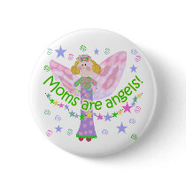 Moms Are Angels buttons