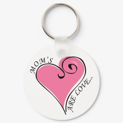 Mom's Are Love Keychain by prfctpersonalization