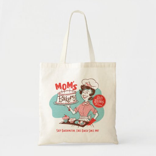 Mom's Bakery Retro Mother's Day Tote Bags